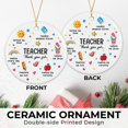 thumbnail image 2 of Teacher Appreciation Gifts, Teacher Gifts Christmas Ornament 2025 - Teacher Gifts for Women, End of Year Teacher Gift from Student, Teacher Retirement Gifts - Ceramic Christmas Ornaments, 2 of 7