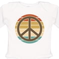 thumbnail image 4 of Inktastic Retro Peace Sign Sunset Boys or Girls Long Sleeve Baby Bodysuit, 4 of 5