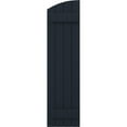 thumbnail image 5 of Ekena Millwork 14"W x 73"H Americraft Four Board (2 Batten) Exterior Real Wood Joined Board-n-Batten Shutters w/ Elliptical Top (Per Pair), Starless Night Blue, 5 of 10