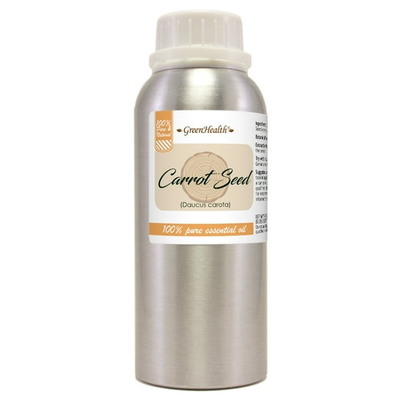 GreenHealth Carrot Seed Essential Oil 8 fl oz (237 ml) Aluminum Bottle with Plug Cap