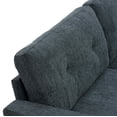 thumbnail image 6 of Timbernest 67.7" Loveseat Sofa, Mid-Century Loveseat Couch with Wooden Legs, Blue Gray Tufted Upholstery, 6 of 9