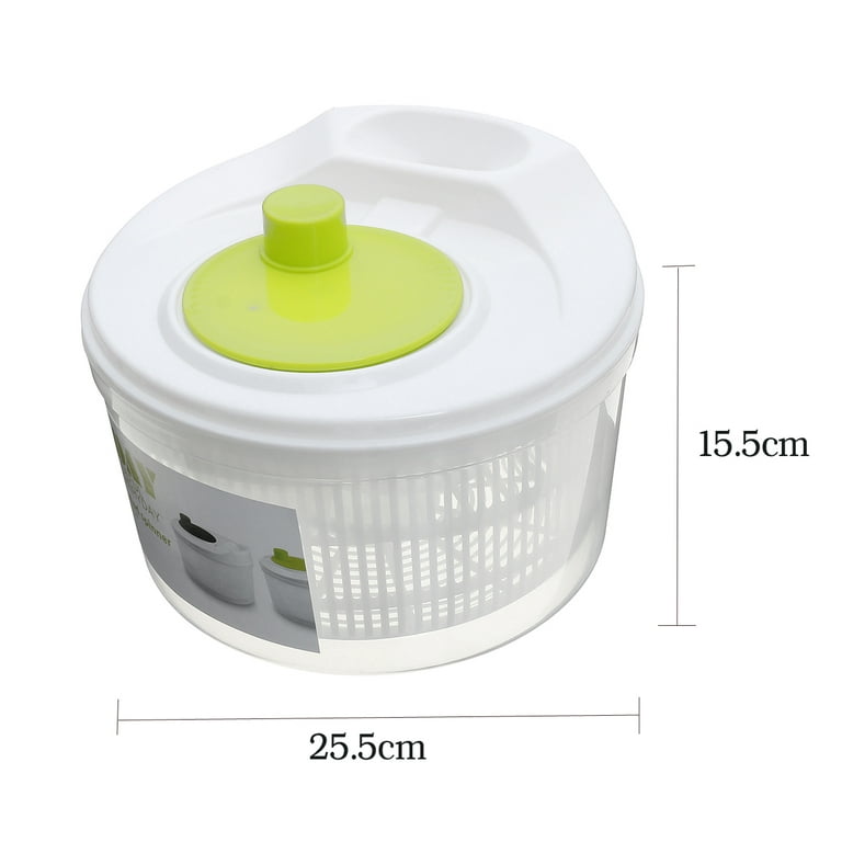 Manual Salad Dryer, Double Layer Lettuce Spinner with Double Outlet Drain  Holes, Detachable Smart Vegetable Spinner, Salad Washer Mixer Easy and  Quick