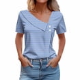 thumbnail image 1 of Camisetas de Manga Corta para las Mujeres a Cuadros Impreso Botón Casual Camiseta, Camisetas de Mujer Casual para Primavera Verano, 1 of 4