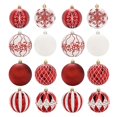 thumbnail image 3 of 16Pcs Christmas Tree Balls Ornament DIY Accessories 8cm Colored Printed Plastic Ball for Holiday Scene Layout Christmas Balls, 3 of 5