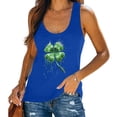 thumbnail image 2 of ZyeKqe Womens St.Patrick's Day Tank Tops Sleeveless Scoop Neck Summer Tops Clover Print Casual Loose T Shirts, 2 of 5