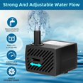 thumbnail image 2 of shiyou-Mini Submersible Fountain Water Pump With LED Light 95GPH 5W Small Ultra Quiet Water Pump With Tubing For Aquarium Fish Tank Outdoor Pond Water Feature Fountain Statuary, 2 of 4