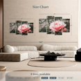 thumbnail image 3 of Elephant Stock Pink Rose Wall Art - Horizontal Multi Panel Canvas - Living Room Wall Decor - Floral And Botanical Multi Panel - Gray And Pink Decor - 52" x 32", 3 of 4