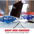 thumbnail image 4 of Scoot Hand Operated Drone for Kids or Adults - Hands Free Motion Sensor Mini Drones, Easy LED Indoor Rechargeable UFO Toy Flying Orb Ball Drone Toys for Boys and Girls (Blue), 4 of 6