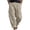 A-Khaki60, variant on Drawstring Cuffed Hem Loose Pants for Men Front Patch Pocket Summer Casual Long Trousers