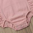 thumbnail image 4 of Baby Girl Sleeveless Jumpsuit Ruffle Solid Color Romper Summer Clothes Outfit, 4 of 6
