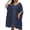Dark Blue, variant on Women's Plus Size Mid-Length Sun Protection Cover Up Casual Hollow-Out Cardigan Swimsuit Coverup Summer Beach Dress