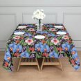 thumbnail image 3 of Pioneer Flower Floral Print Pattern Square Tablecloth, Waterproof Wipeable Spillproof Washable Table Cover for Home Kitchen Party Decor, 60"x60", 3 of 6