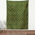 thumbnail image 4 of Ambesonne Woodland Fabric by the Yard Upholstery, Forest Animals and Herbs, 2 Yards, Emerald and Multicolor, 4 of 5