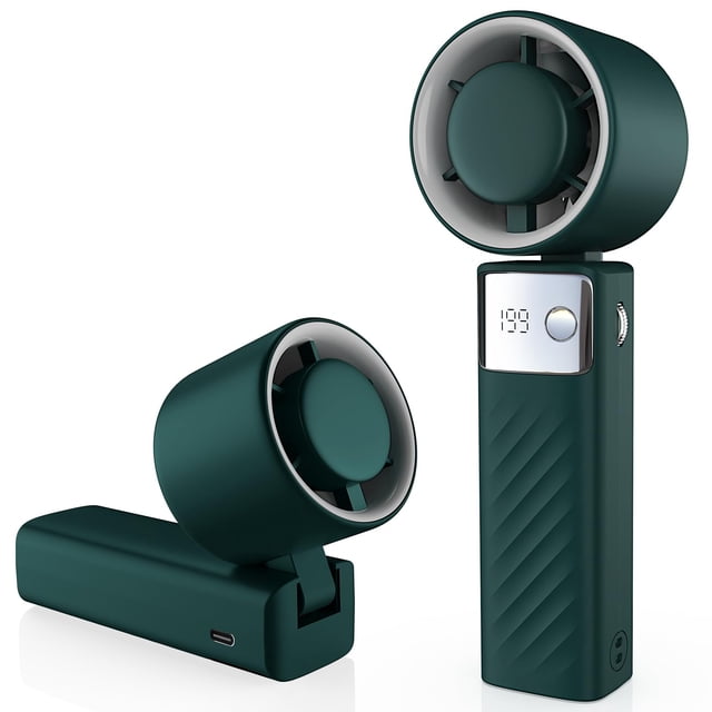 Turboventilador portátil YOSHENMO Plegable Mini 20H Runtime Green