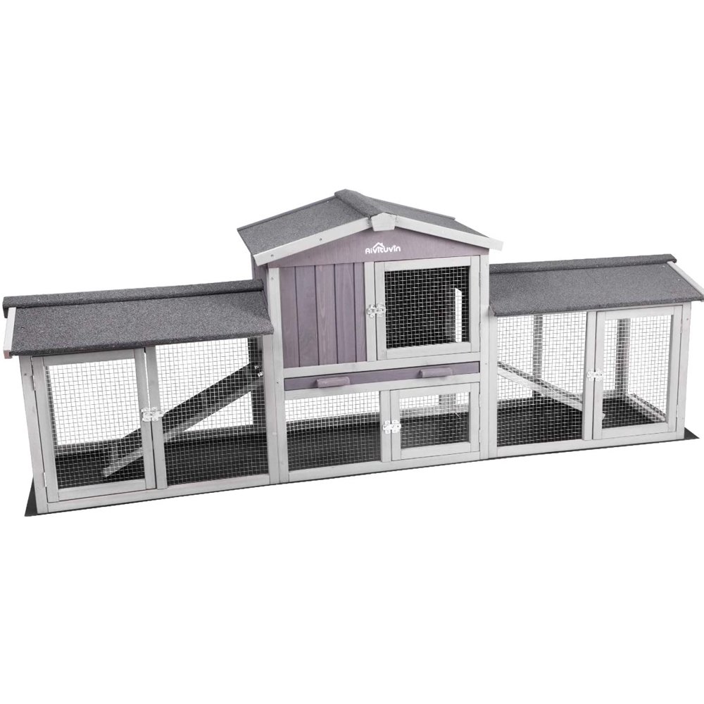 Aivituvin 87.8'' Chicken Coop Hen House for 2 Chickens Outdoor Rabbit