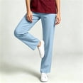 thumbnail image 6 of Scrub Pants for Women with Flare Leg Fade Resistant Durable & Easy Care Fabric Womens Work Pants, 6 of 7