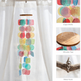 thumbnail image 4 of Solange & Frances Rainbow Capiz Shell Wind Chimes, 26" Teakwood Coastal Garden & Patio Decor, 4 of 8