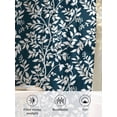 thumbnail image 6 of Sheer Curtains 84 Inches Long, Navy Blue Spring Floral Semi Sheer Curtains Light Filtering Window Treatment, Farmhouse Flowers Elegant Pastoral Privacy Voile Drapes for Living Room 52x84 Inch, 6 of 7