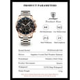 thumbnail image 6 of Poedagar Mens Watch Date Chronograph Stainless Steel Luminous Waterproof Quartz Male Watches Bracelets, 6 of 6