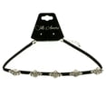 thumbnail image 2 of Mi Amore Choker-Necklace Silver-Tone/Black, 2 of 3