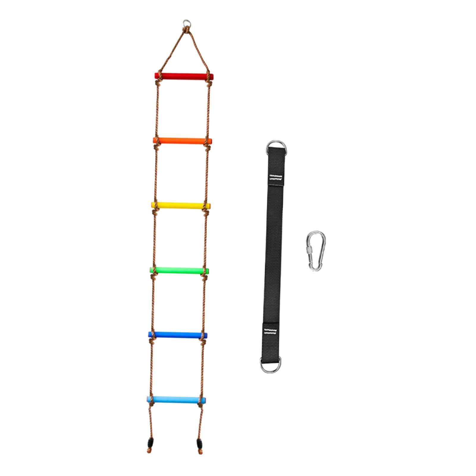 lionlar Climbing Rope Ladder for Kids 6 Sections Climbing Frame for Parks Tree House
