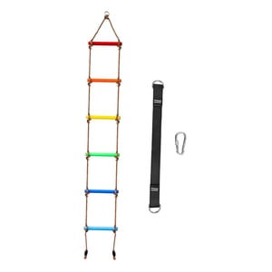 Lionlar Échelle d'échelle de corde pour enfants 6 Sections Cadre d'escalade pour les parcs Maison des arbres