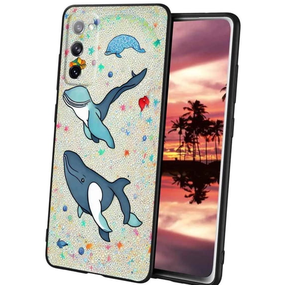 Compatible with Samsung Galaxy S20 Phone Case, Whale-64-4-3 Case Men Women, Flexible Silicone Shockproof Case for Samsung Galaxy S20