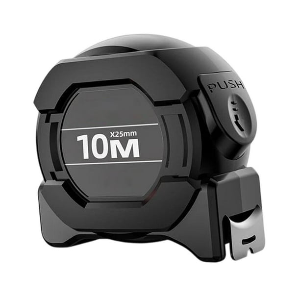 Cinta métrica retráctil con revestimiento fluorescente, Clip para cinturón, regalo, cinta métrica de fácil lectura, autobloqueo para proyecto DIY de 10m x 25mm