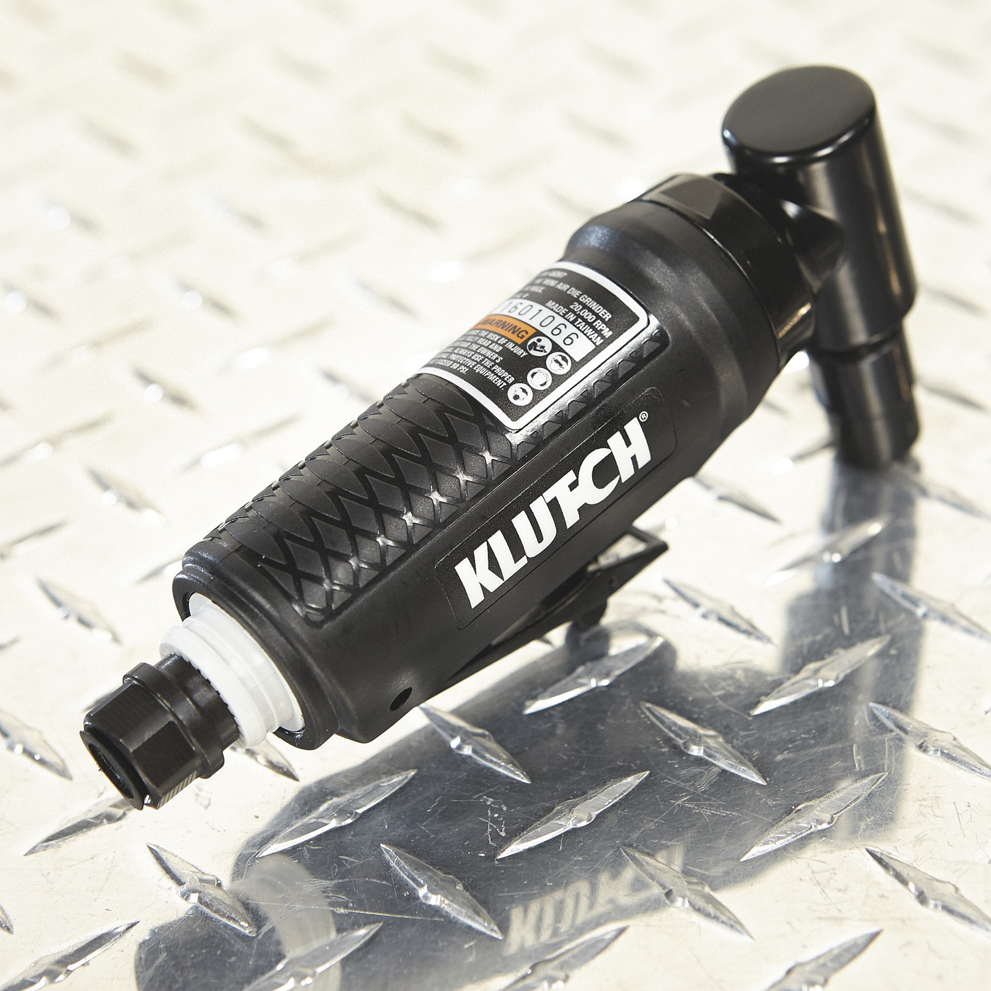 Klutch 1/4in. 90° Air Mini Die Grinder, 20,000 RPM, Angle Head, 4 CFM