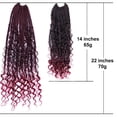 thumbnail image 1 of Caja de trenzas de diosa desordenada, trenzas Bohemias de ganchillo 3X, Bohe preenrollado, extensión de cabello trenzado ombré negro, 1 of 4