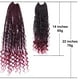 thumbnail image 1 of Caja de trenzas de diosa desordenada, trenzas Bohemias de ganchillo 3X, Bohe preenrollado, extensión de cabello trenzado ombré negro, 1 of 4