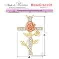 thumbnail image 5 of Collar de cruz High Monaco RoseGrace01 4Pzas Oro Dije 2x3cm metal, 5 of 5
