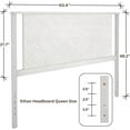 thumbnail image 4 of Christian Queen Size Headboard, Rustic, Solid Wood Bedroom Furniture, White, 4 of 11