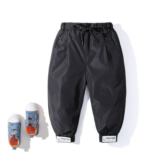 Hotiary 2-8T Toddler Boys Girls Winter Lightweight Down Pants Windproof Warm Snow Pant Trousers With Pockets for Outdoor, School, Holidays, Skiing, Hiking, Playwear, Casual