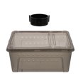thumbnail image 1 of unbranded Terrario Para Reptiles De Plástico Oscuro Con Ventilación Y Caja De Alimentación, 1 of 7