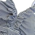 thumbnail image 4 of Ruffle Stripe Ruffle One Piece Swimsuit for Women V Neck Ruched Monokini Bathing Suits, 4 of 7