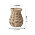 thumbnail image 2 of Woven Flower Vase Rustic Handcrafted Plastic Rattan Decorative Vase for Home Office Desktop Adornment with Dried Flowers Holder, 2 of 5