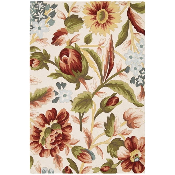 Nourison Fantasy Botanical Ivory 5' x 7'6" Area Rug, (5x8)