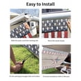 thumbnail image 7 of 4th of July RV Awning Sun Shade Screen 9'X7' Patriotic Stars Mesh Sunscreen Red White and Blue Wood Grain Awning Shade Screen with Zipper UV Blocker Completed Kits for RV Motorhome Camper, 7 of 7