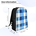 thumbnail image 2 of Single Side Full Backpack 16.1×11.8×4.5in Large Capacity Breathable Shoulder Belt Leisure Simple And Strong Bearing Capacity Cornflowerblue Checked Hand-Drawn Sketch_1, 2 of 8