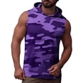 thumbnail image 6 of Men's Camo Workout Hooded Tank Tops Sleeveless Gym Training Hoodies Bodybuilding Muscle Cut Off T Shirt, 6 of 9