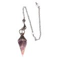 thumbnail image 2 of Natural Crystals Pendulum Gemstone Dowsing Pendulum 6 Faceted Hexagonal Pointed Pendant for , Energy Balancing Golden, 2 of 8