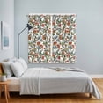 thumbnail image 5 of Curtains 63 Inch Length 2 Panels, Red Green Floral Grommets Window Treatment Curtain, Botanical Watercolor Flower Leaf Plant Thermal Curtains Drapes for Living Room/Bathroom, 5 of 9