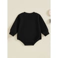 thumbnail image 3 of Nygoyerh Baby Girls Boys Halloween Romper Newborn 3M 6M 12M 18M Letter Embroidery Sweatshirt Long Sleeve Crew Neck Outfits Casual Jumpsuit Infant Clothing, 3 of 8