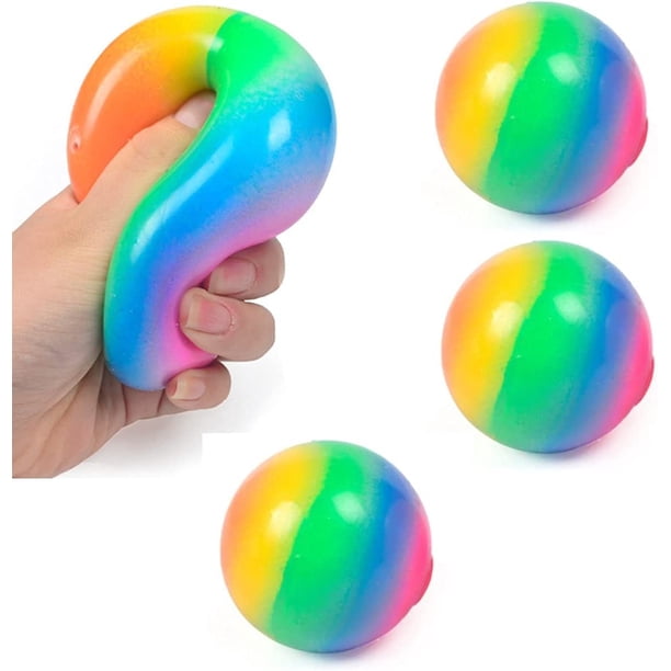 4 bolas de estrés coloridas JanHm exprimibles Juguete inquieto para aliviar el estrés