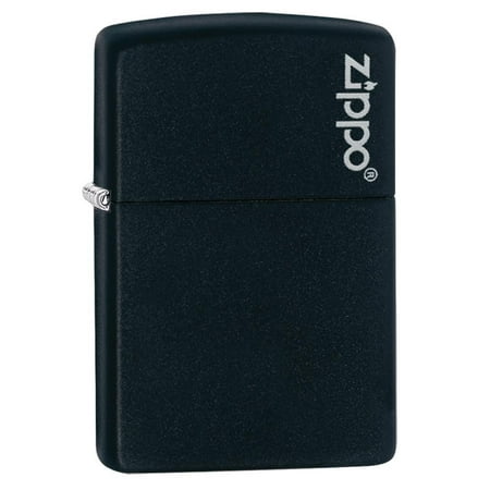 ZIPPO LOGO BLACK MATTE LIGHTER