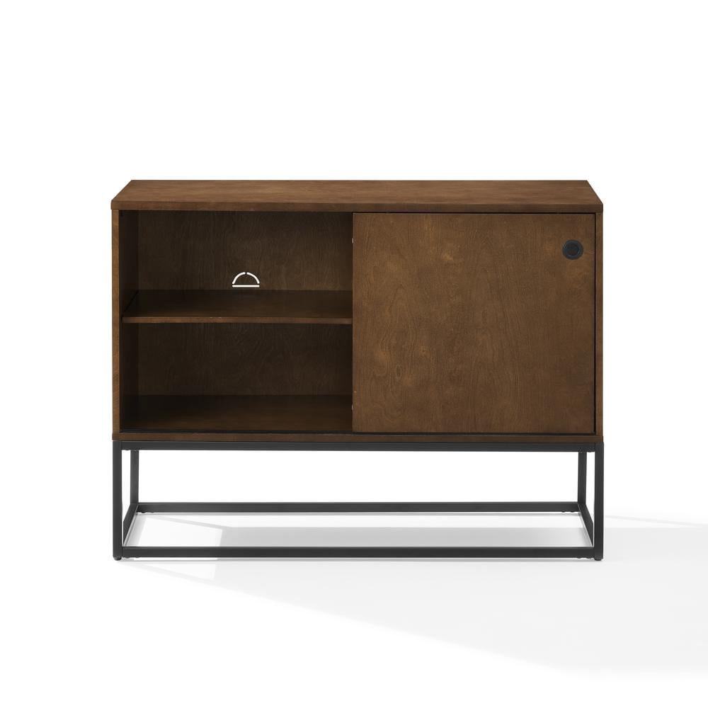 Crosley Furniture Asher Wood Record Storage Media Console - Dark Brown Cf1140 Br