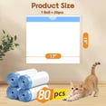 thumbnail image 3 of 80 Count Cat Litter Box Liners for Automatic Self‑Cleaning Cat Litter Box, Odor‑Free Waste Liners for Multiple Cats, 4 Rolls, 3 of 5