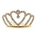 thumbnail image 3 of tiara de de imitación para niña, boda, cumpleaños de princesa, accesorios Oro Colcomx Mini tiara de princesa de cristal, 3 of 8