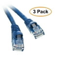 thumbnail image 1 of eDragon Cat5e Blue Ethernet Patch Cable, Snagless/Molded Boot, 10 Feet, 3 Pack, 1 of 2
